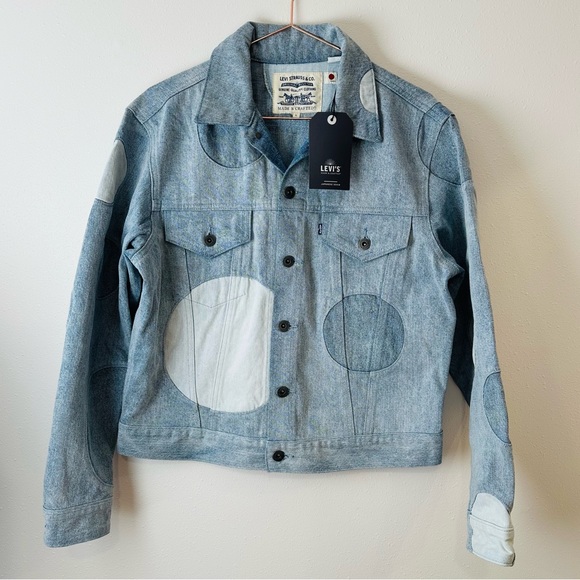 Levi's Made & Crafted boyfriend trucker denim blue jean 100% cotton jacket - Picture 3 of 13